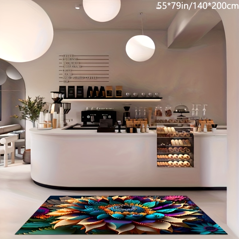 3d Three dimensional Sunflower Living Room Kitchen Floor Mat - Temu