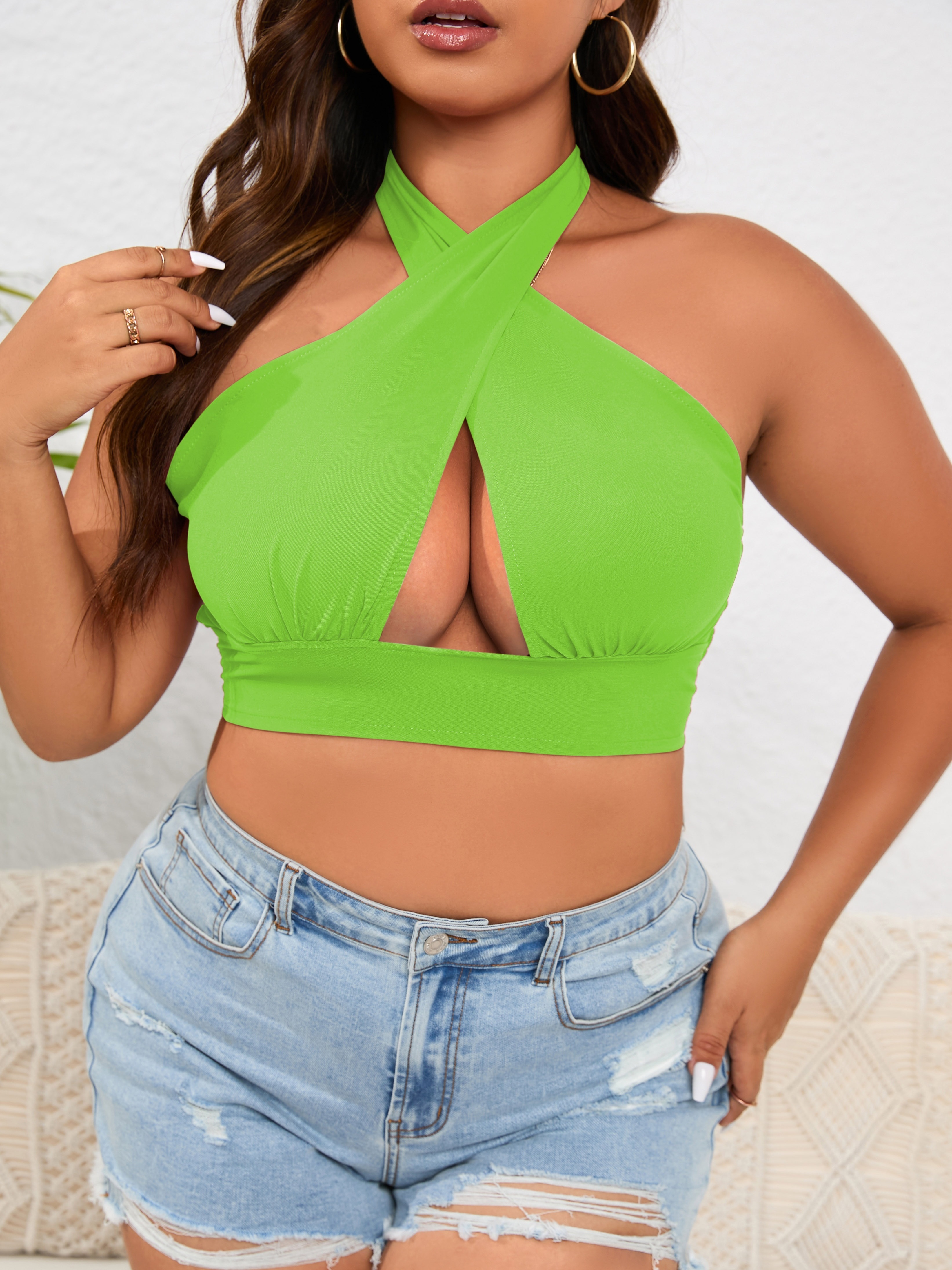 Sexy Tight Vest Women Summer Backless Cross Tie Tank Tops Solid