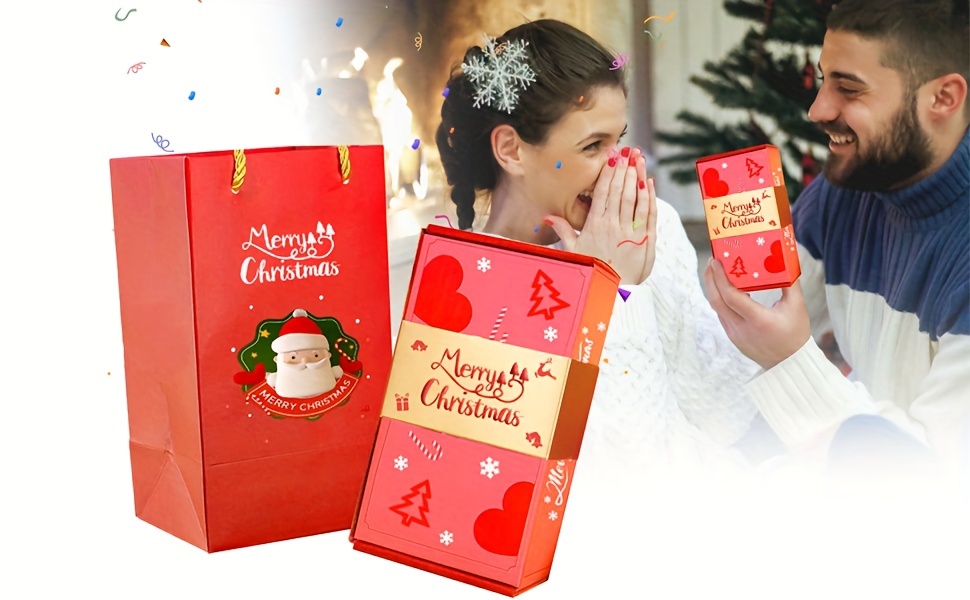 Caja de regalo sorpresa explosión, creando el regalo más sorprendente: caja  sorpresa de Feliz Navidad, cajas de regalo para dinero, cajas de regalo