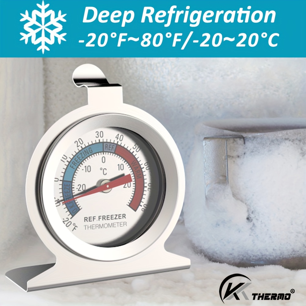 Termómetro de refrigerador resistente al agua, termómetro digital para  congelador, función de registro Max/Min, pantalla LCD grande y parte  trasera