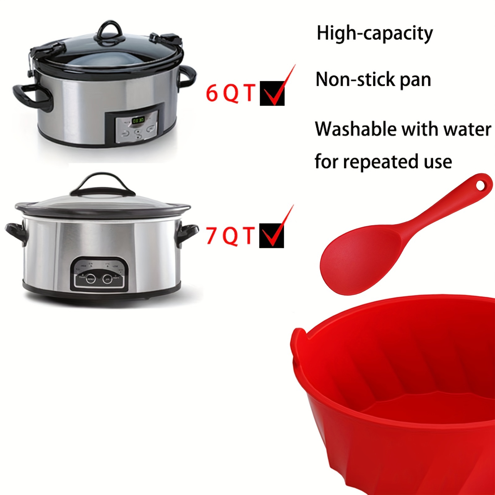 Reusable Cooking Pot Liners Silicone Slow Cooker Liners Easy Temu