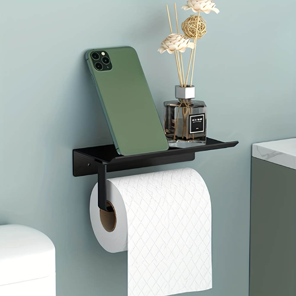 Toilet Paper Holder Stainless Steel Black Paper Towel - Temu