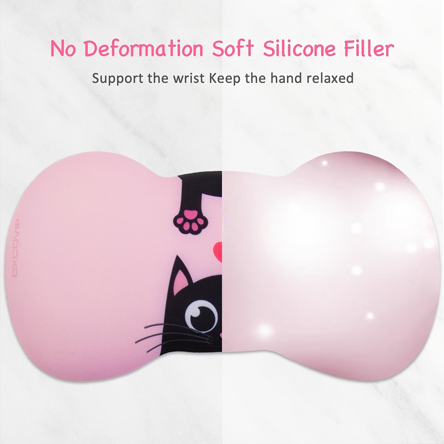 Kawaii Cat Mouse Pad Wrist Support Cute Comfort Durable 3d - Temu