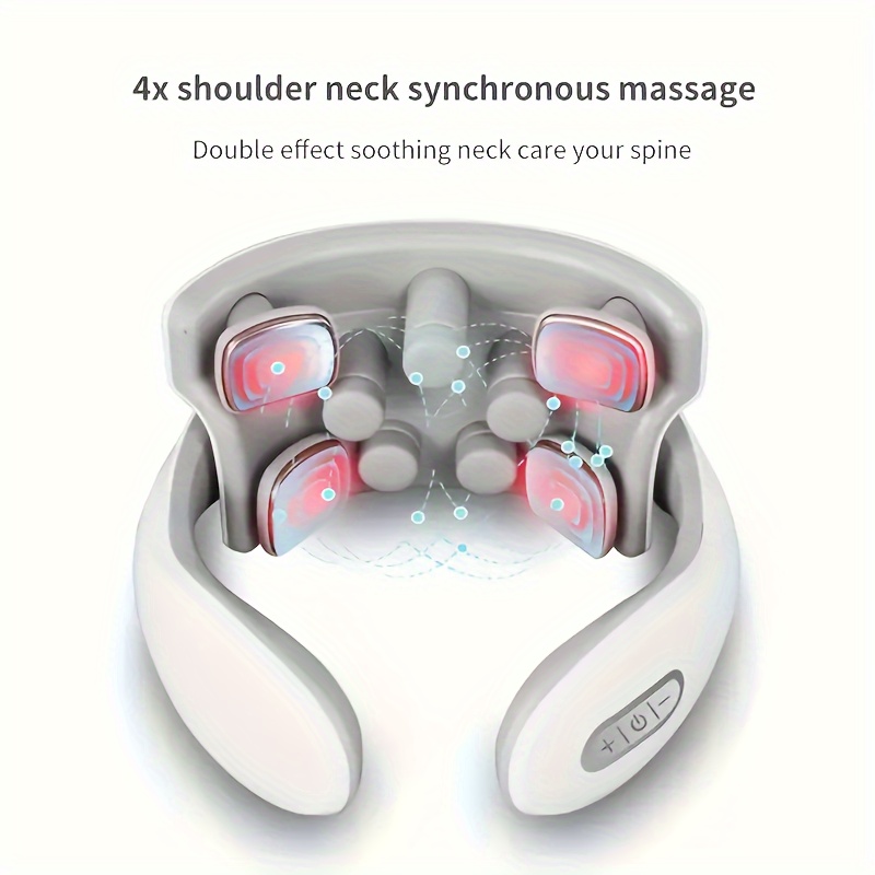 Newest Mini Portable Smart Hanging Neck Massager Electrical Muscle  Stimulation Tens Dual Pulse Hot Compress With Heating Cervical Spine  Shoulder Massager Neck Protector For Relief Pain - Temu United Arab Emirates