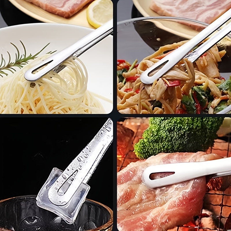 Cooking Tongs Heat Resistant 600 Degree Stainless Steel Kitchen Tongs,  Heavy Duty Metal Locking Jaws Great For Food, Salads And Grills (, And ) -  Temu