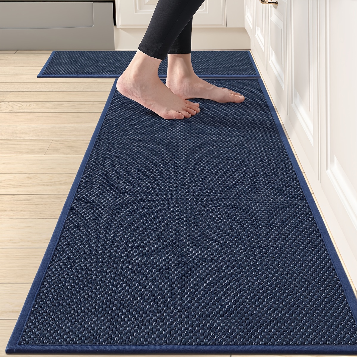 Tapetes de cocina de goma antideslizantes – Tejido de yute largo para  pasillo, alfombras absorbentes para fregadero de cocina, alfombras  impermeables