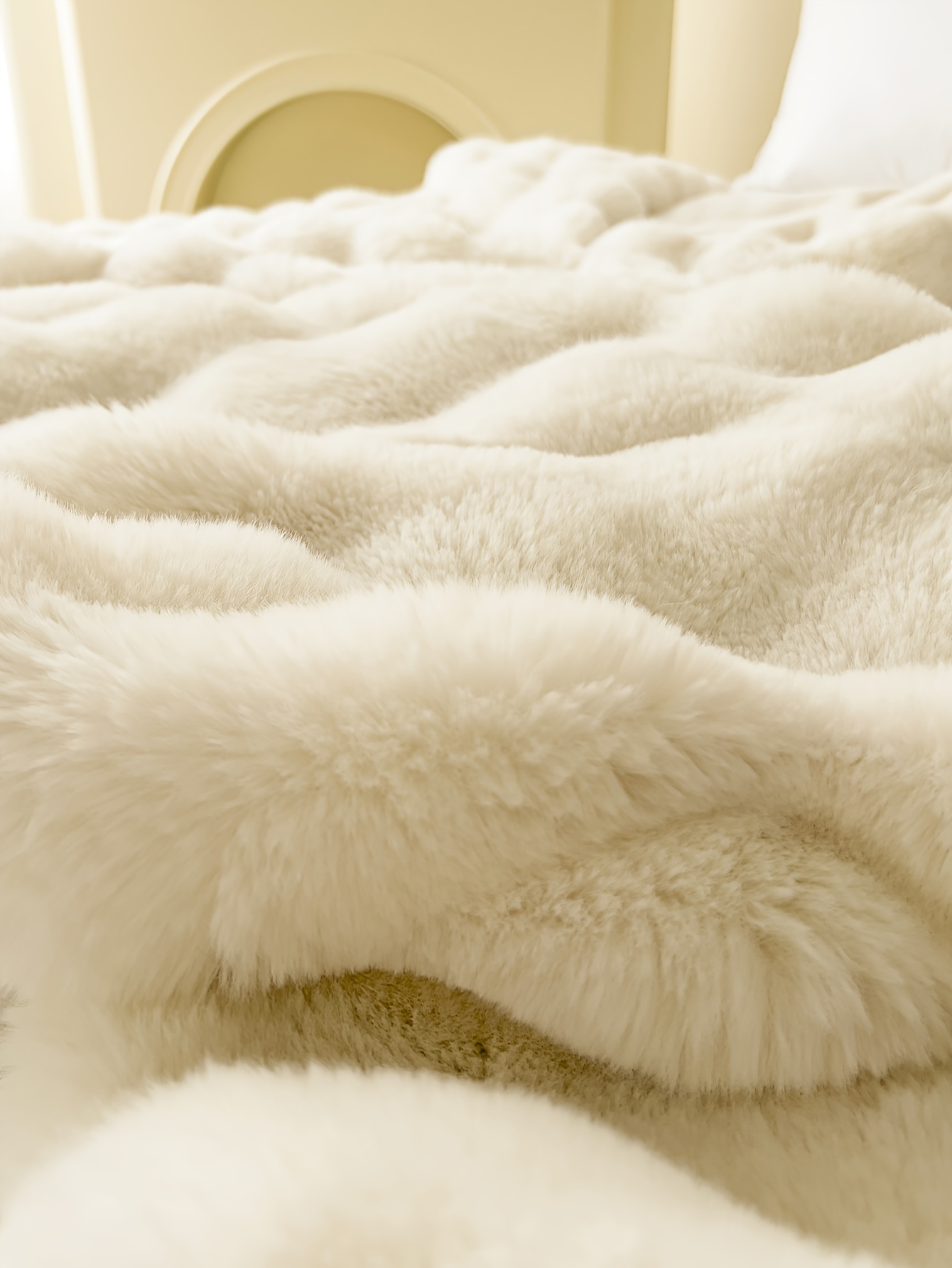 1pc solid color polyester thickened blanket   rabbit short plush blanket bed blanket multi purpose gift blanket for   details 12