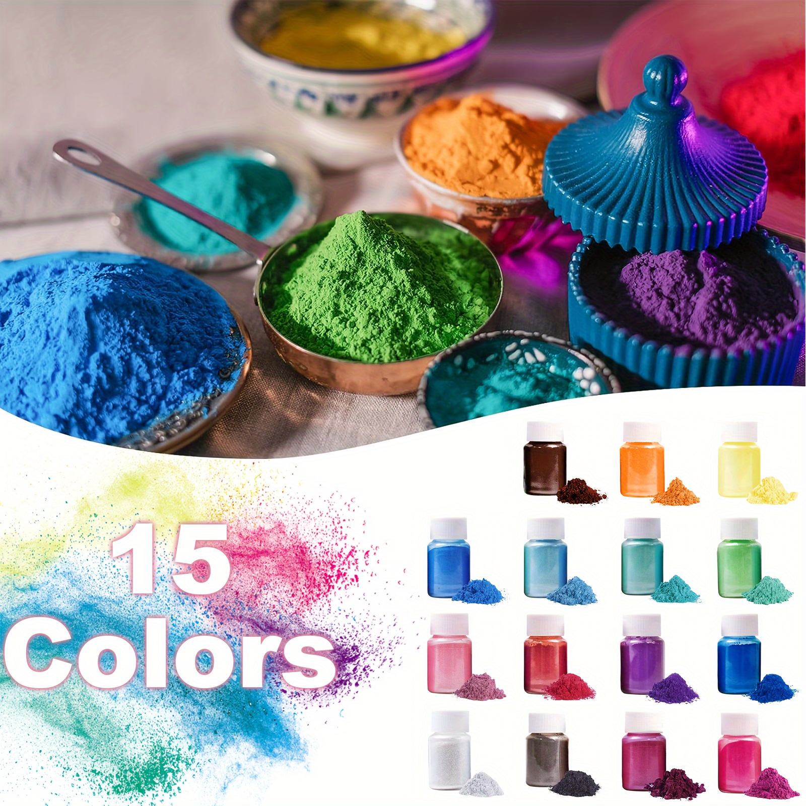 Mica Powder Epoxy Resin 30 Colors Pigment Powder Resin Dye Natural