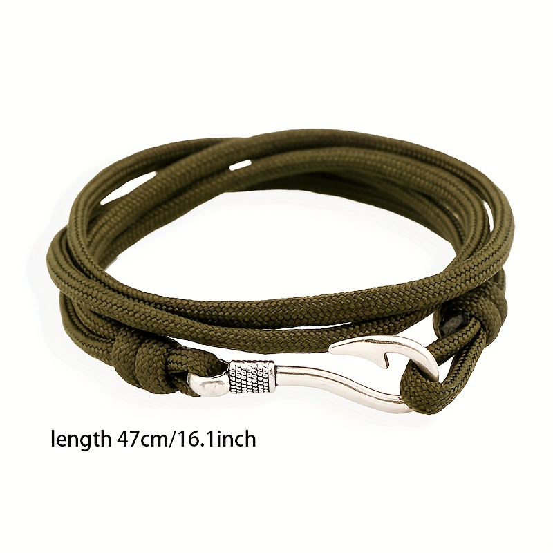 Navy Style Fishhook Bracelet Multicolor Hand Rope Accessory