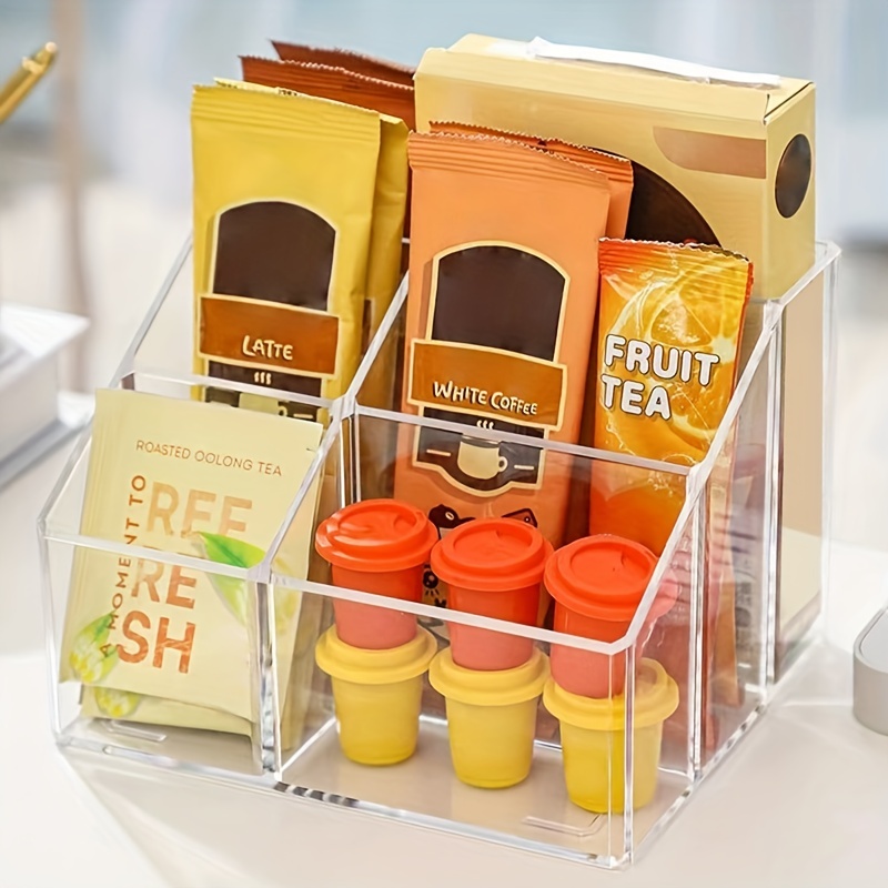 Portable Storage Box Snacks Coffee Tea Bags Coffee mate - Temu