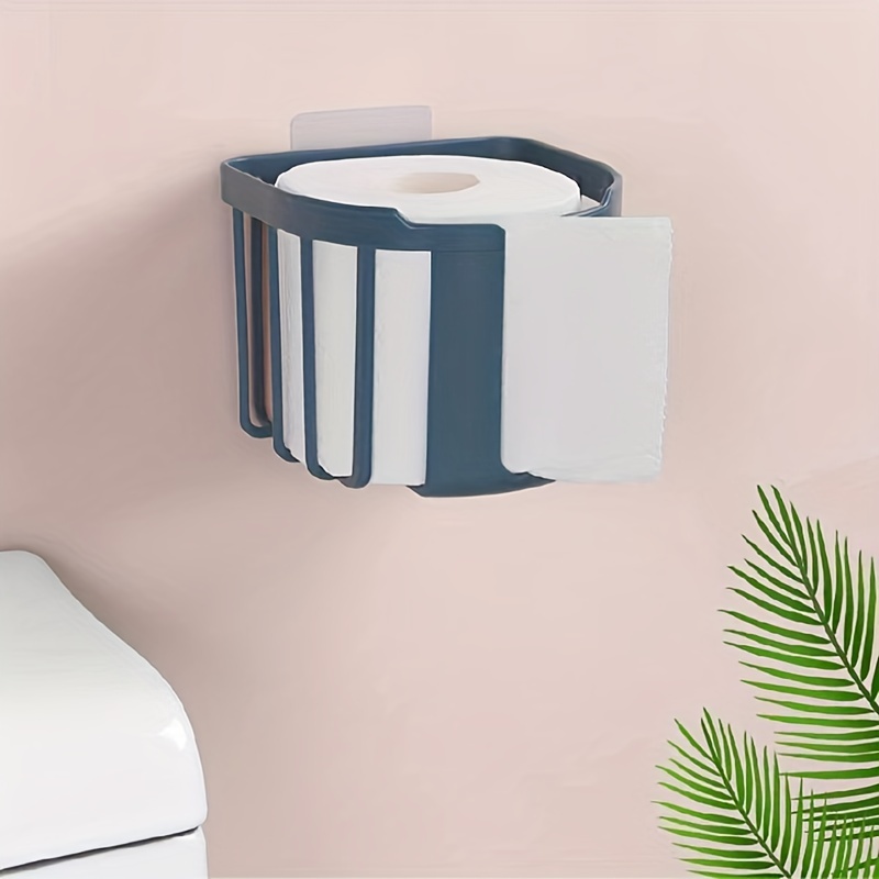 Actualiza tu baño con este portarrollos de papel higiénico montado en la  pared - ¡Más almacenamiento, no se requiere perforación!