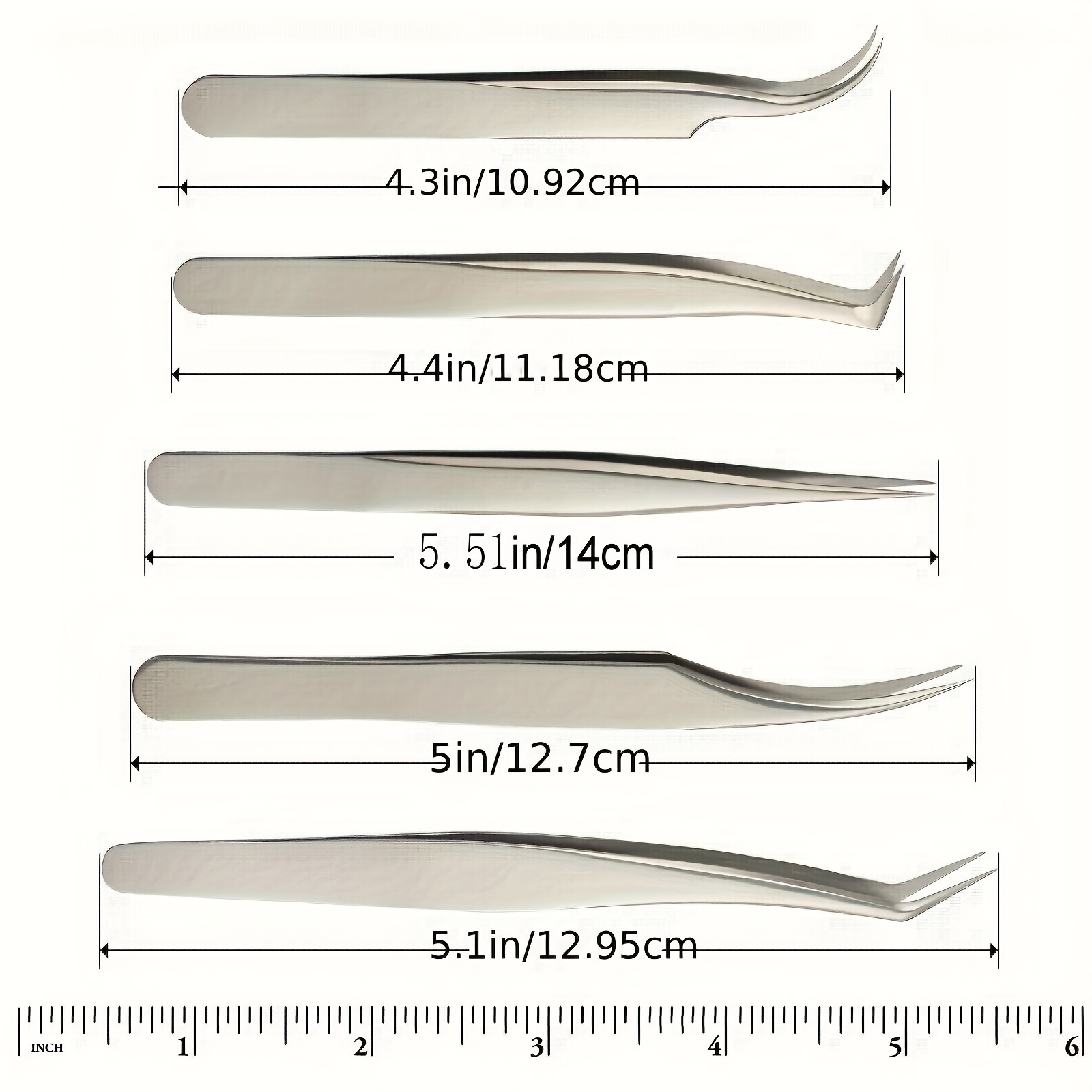 Curved Pointed Tweezers Eyelash Extension Stainless Steel - Temu