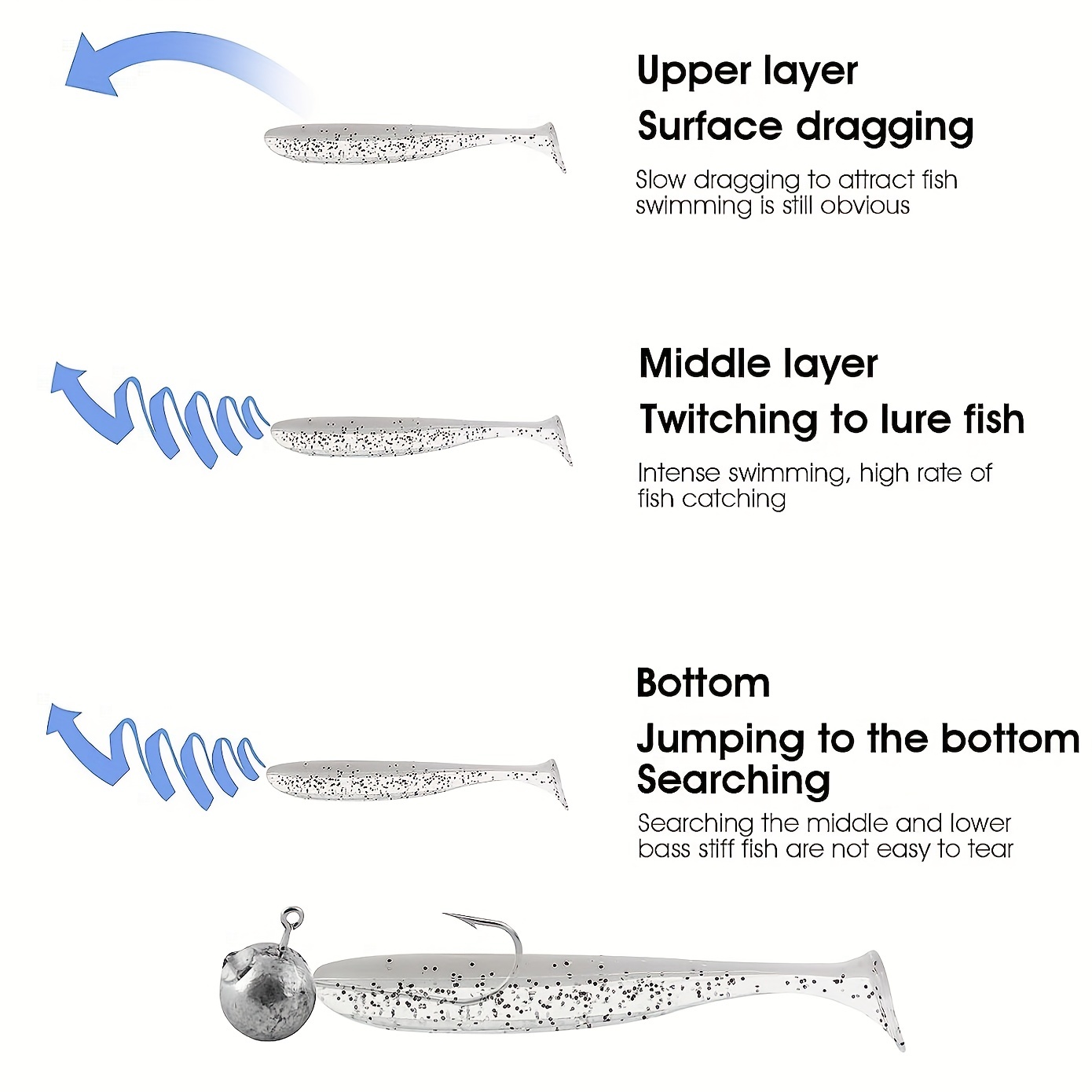 Soft Fishing Lures Soft Fishing Lures Bass Soft Paddle Tail - Temu