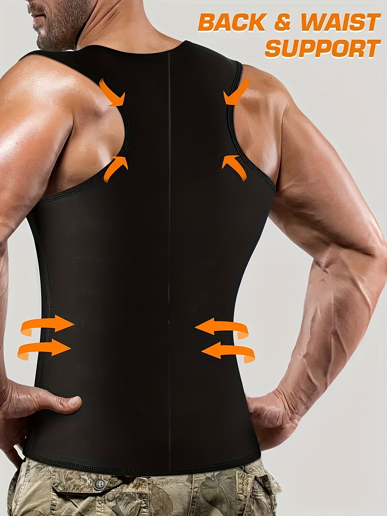 Cheap Men Compression Shirt Slimming Body Shaper Waist Trainer Tank Top  Tight Undershirt Tummy Control Shapewear Sport Girdle Workout Sauna Sweat  Vest