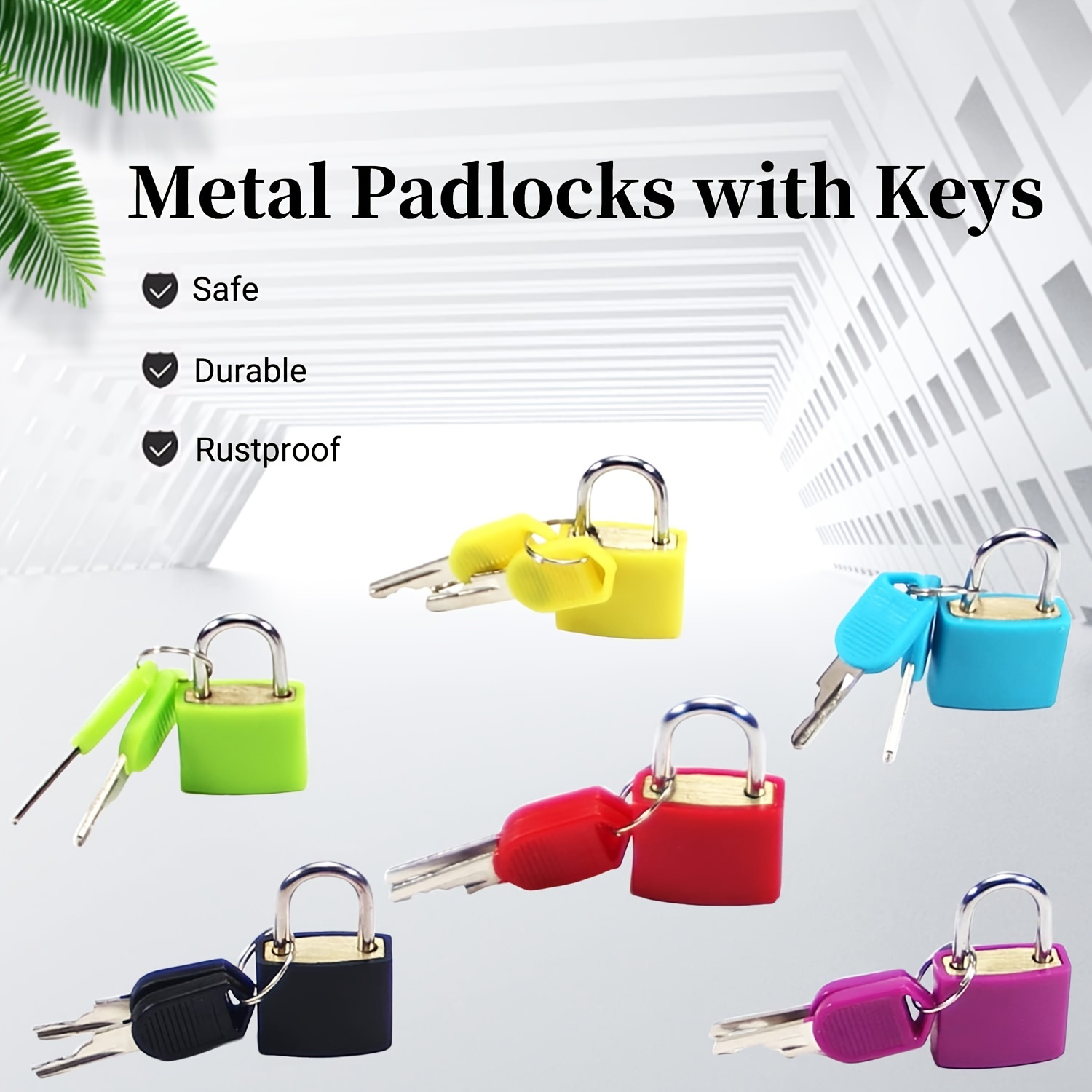 Luggage Locks with Keys Suitcase Locks Mini Metal Keyed Padlocks for  Backpack Boxes Laptop Bag School Gym Locker 23mm (Dark Blue, Red, Green,  Yellow,4