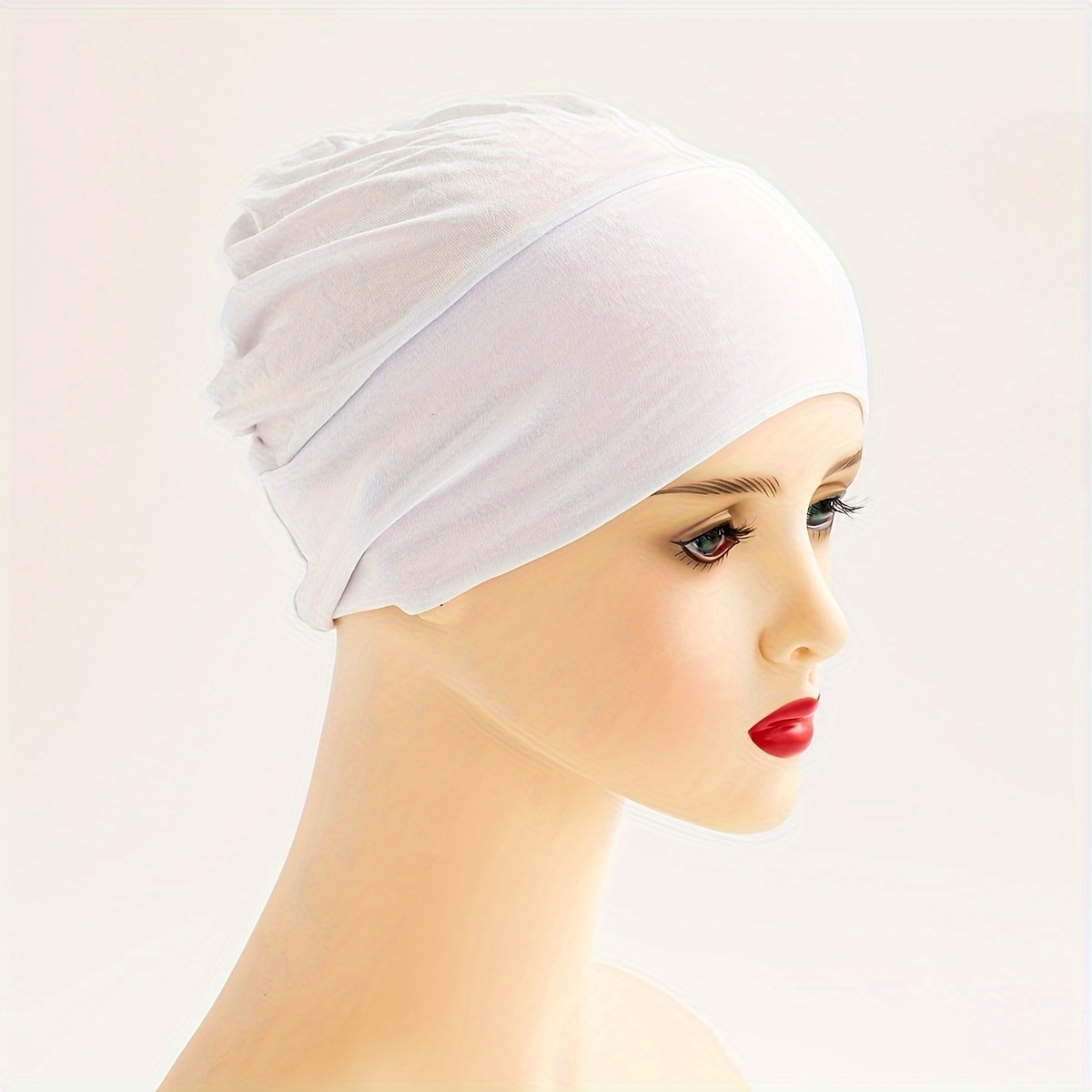 1pc Solid/ Women's New Style Headscarf Hat, Base Layer Beanie, Conceals Hair, Stretchy Cap, Casual And Versatile, Multiple Colors