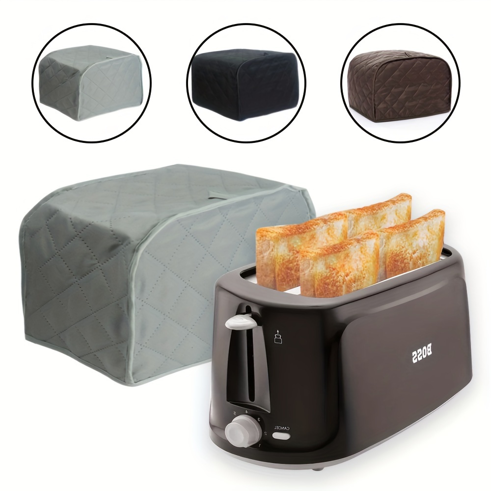 3 Pack Toaster Cover, Polyester Fabric Quilted Four Slice Toaster Appliance  Dust-proof Cover For Kitchen Small Appliance Dust Cover and Fingerprint