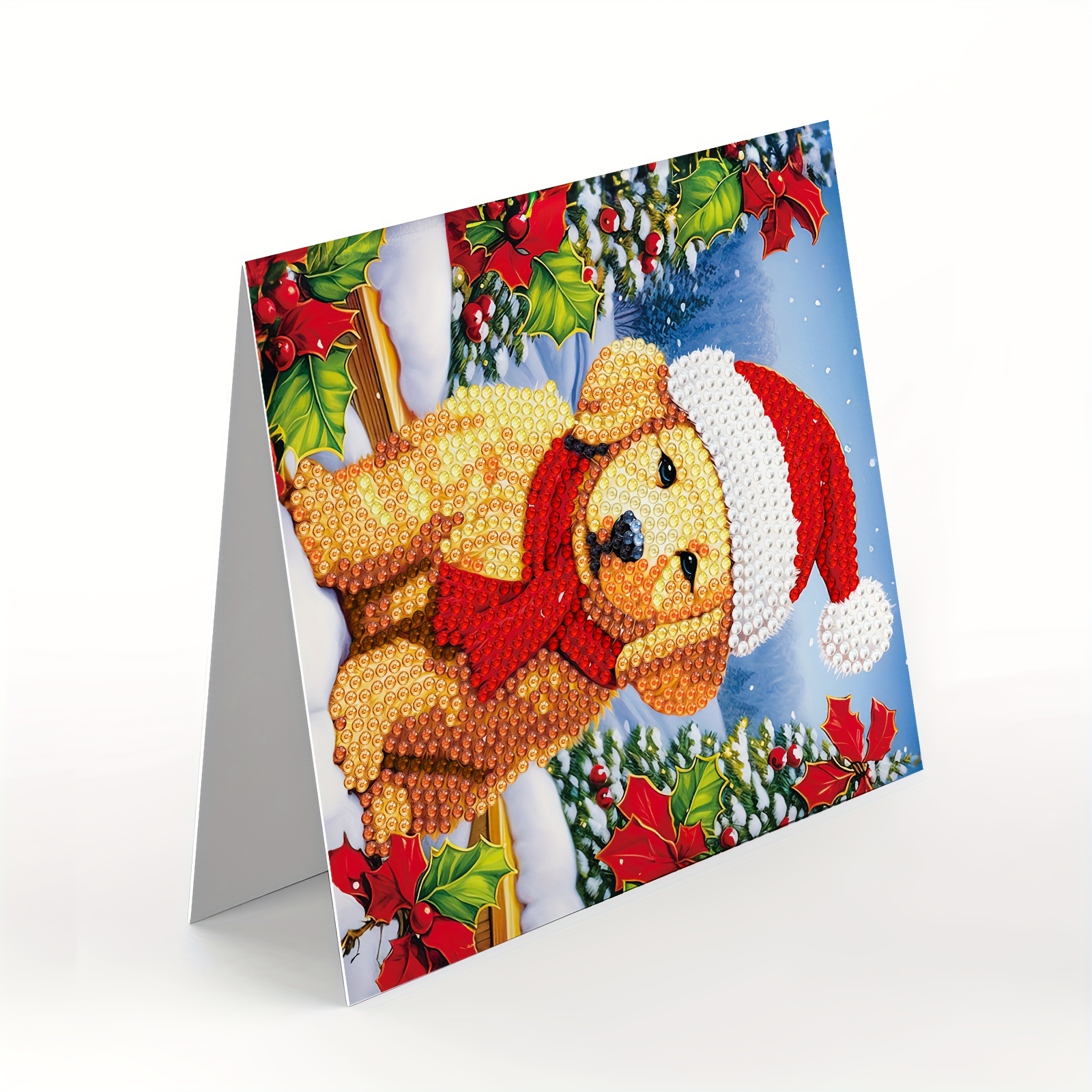 Christmas Diamond Painting Diy Greeting Card Christmas - Temu