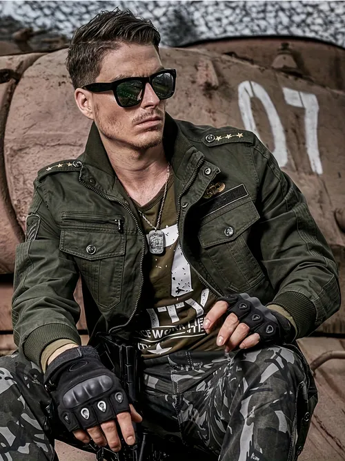 Military Style Men Jackets Up To 90% Off - Temu