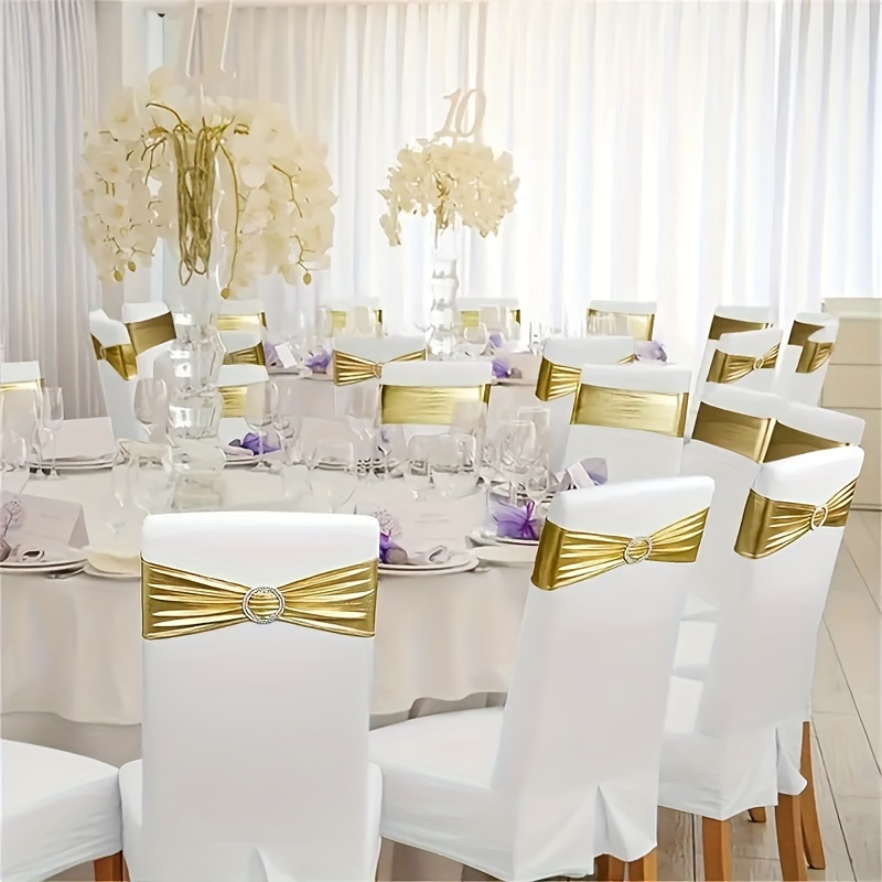 Gold chair discount covers for weddings