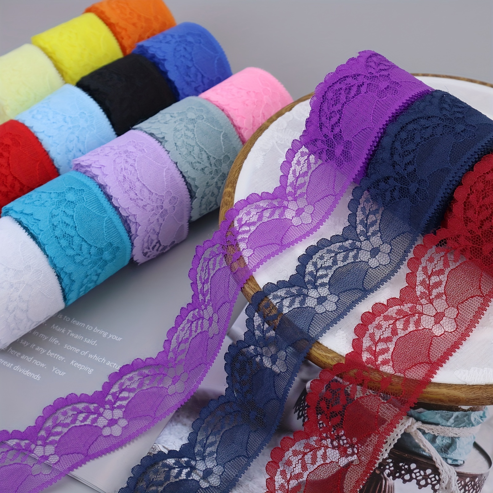 10 Yards Lace Trim Colorful Lace Ribbon For Sewing Gifts - Temu