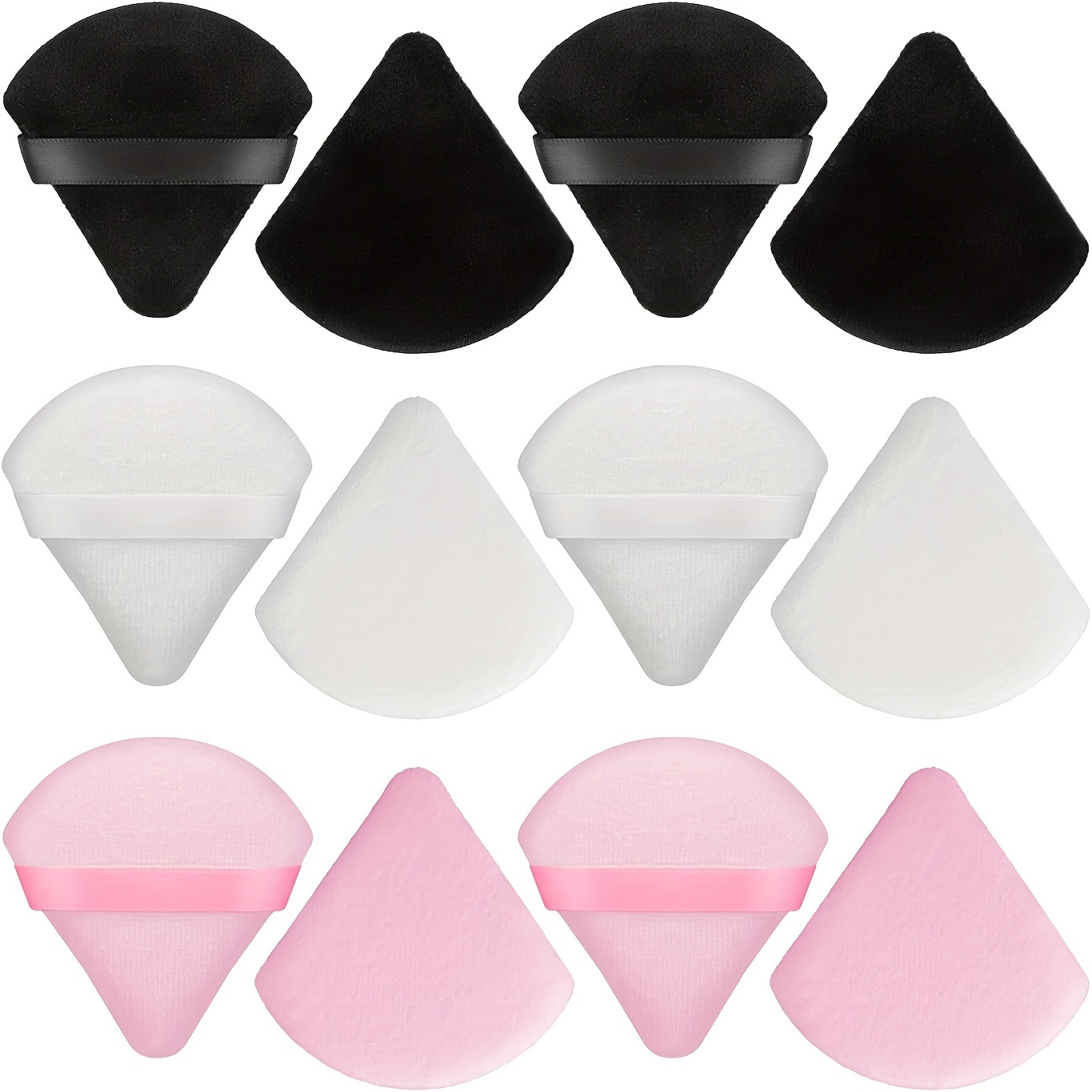 12 Pieces Triangle Powder Puff Setting Powder Puff for Face Powder Soft  Velour Makeup Puff for Powder Pink Makeup Sponge Powder Puffs for Face  Powder