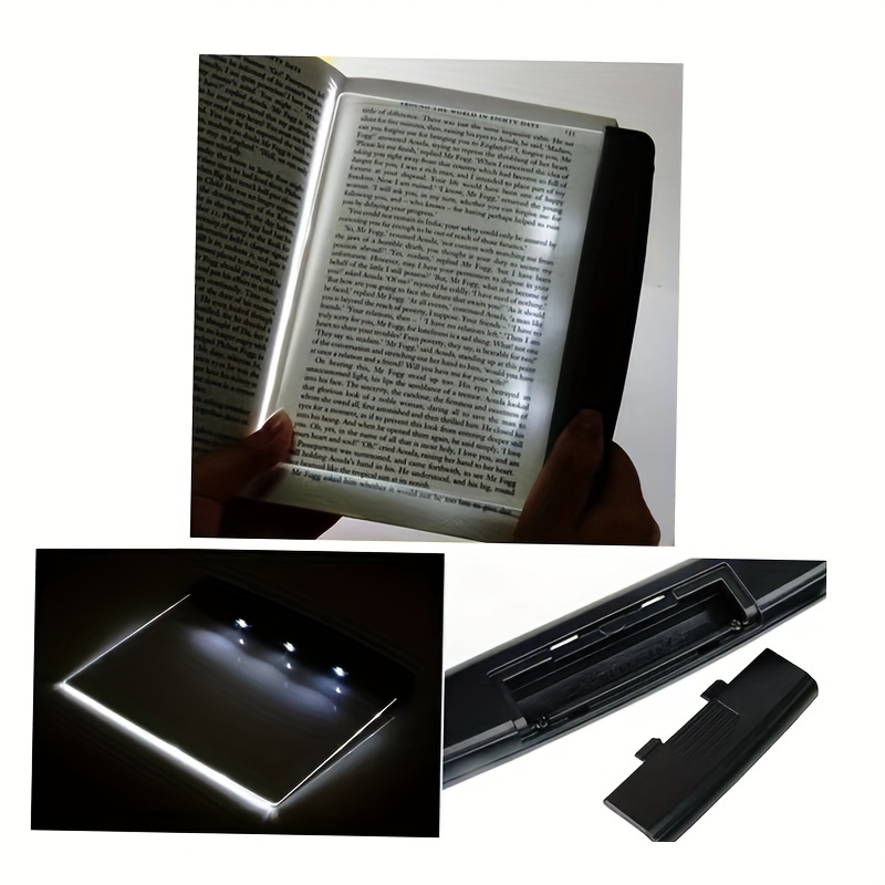 Luz de libro plana,Luz de lectura LED para leer en la cama,Luz portátil  para el cuidado de los ojos,Lámpara de lectura de luces nocturnas  claras,Luz