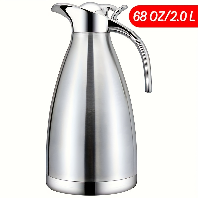 1pc Stainless Steel Vacuum Insulated Double Layer Coffee Carafe