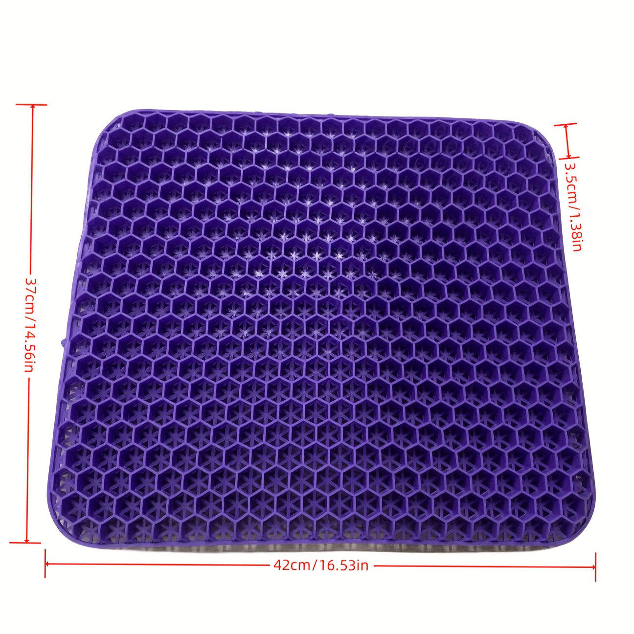 1pc Purple Thickening Gel Seat Cushion Breathable Honeycomb For Cool Down  Pressure Relief Back Tailbone Pain Home Office Car Chair Mat Accessories