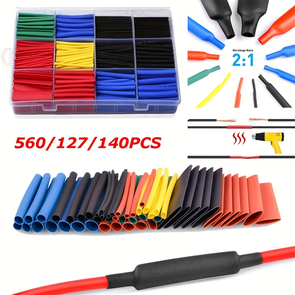 2:1 Heat Shrink Tubing Tube Wrap Wire Cable Insulated - Temu