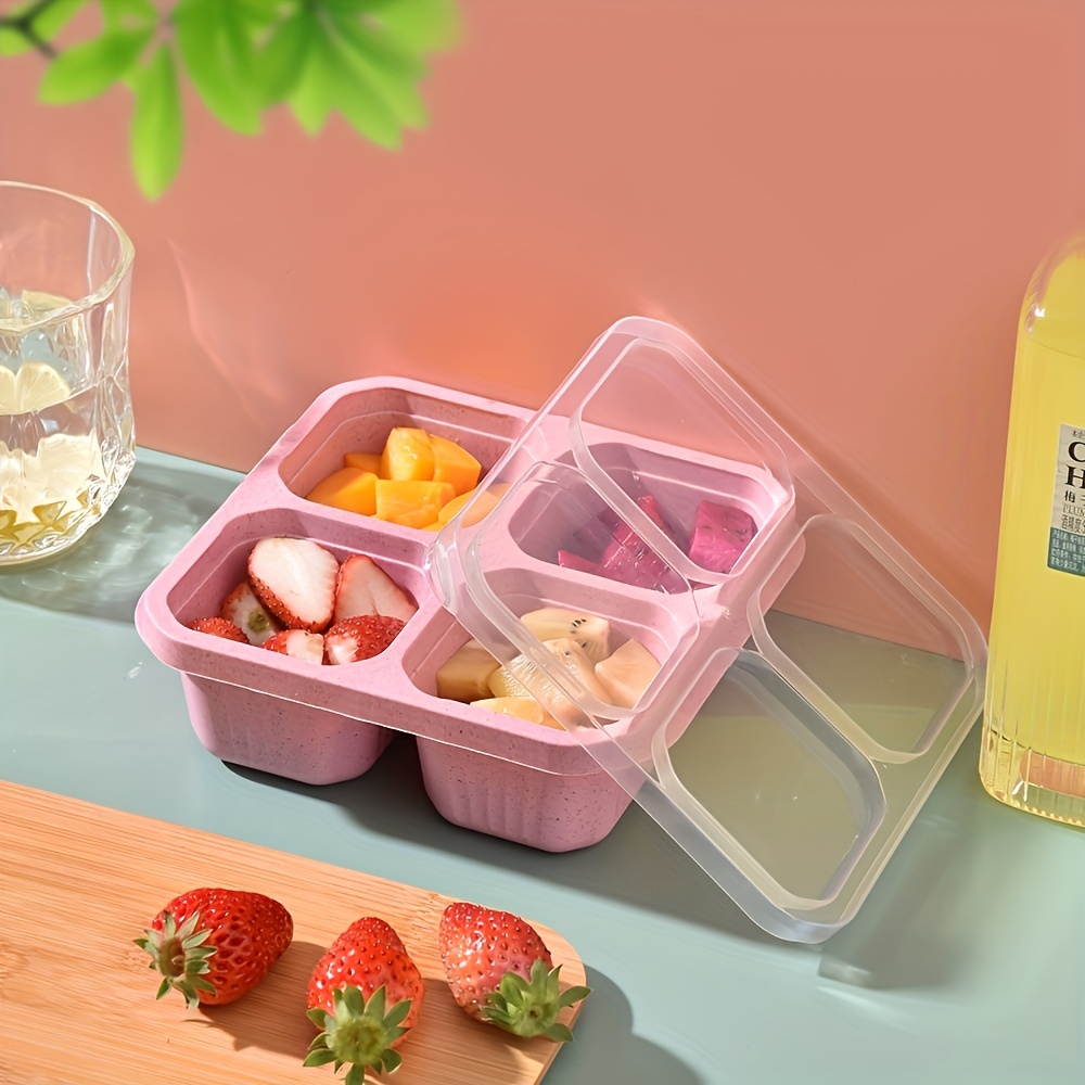 1pc Clear Multi-grid Lunch Box, Simple PET Transparent Lunch Box For Office  Work School