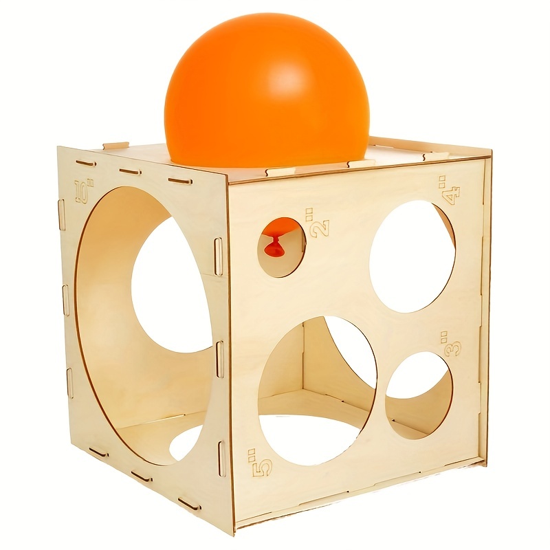  Aoibrloy 12 Holes Wood Balloon Sizer Cube Box