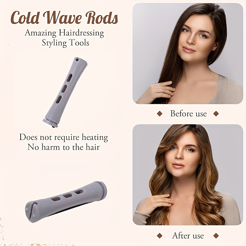 Cold Wave Rods Set Hair Perm Rods Hair Curling Rollers Temu