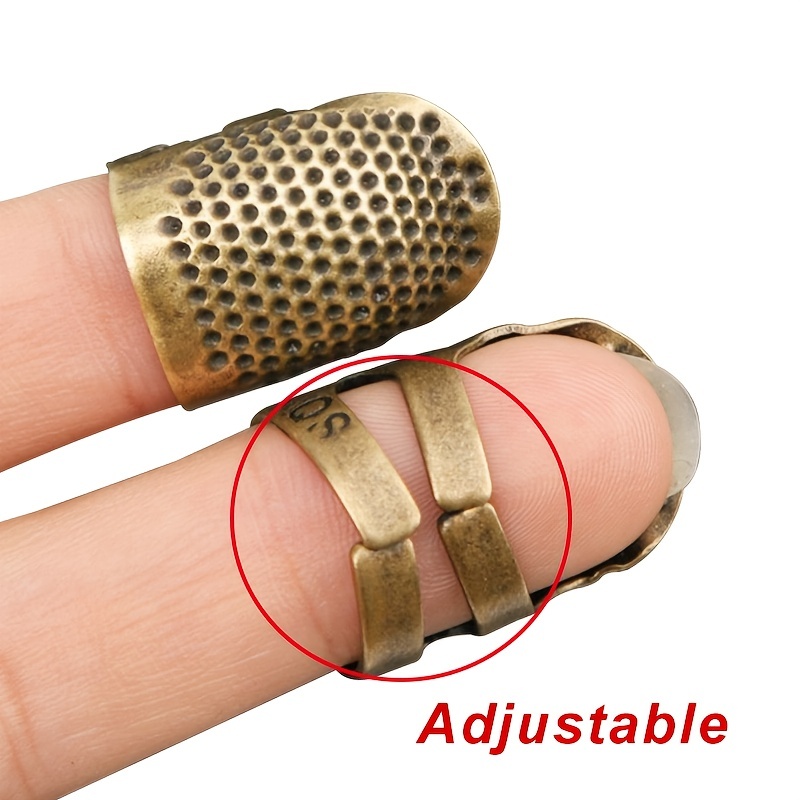 Antique Gold Copper Needle Thimble Finger Protector Vintage Ring  Handworking DIY Crafts Sewing Accessories Metal Stitching Tools - AliExpress