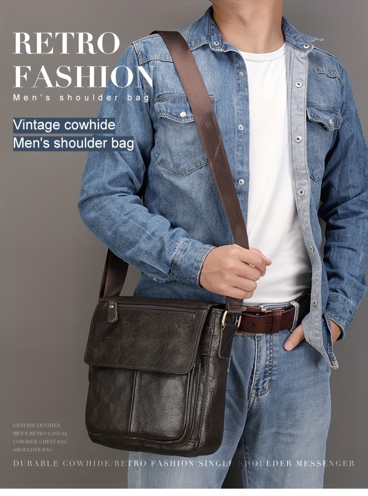 Fashion Men's Waist Bag Chest Bag Retro One-shoulder Messenger Bag
