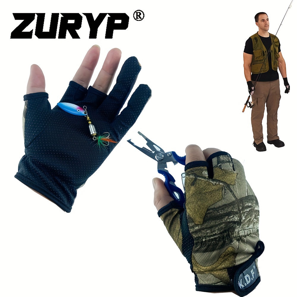 Outdoor Fishing Gloves Anti slip Anti hurt Gloves Uv - Temu