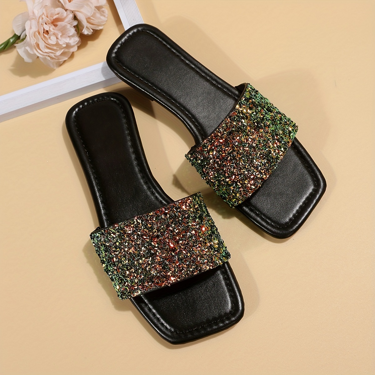 Sequin slides hot sale