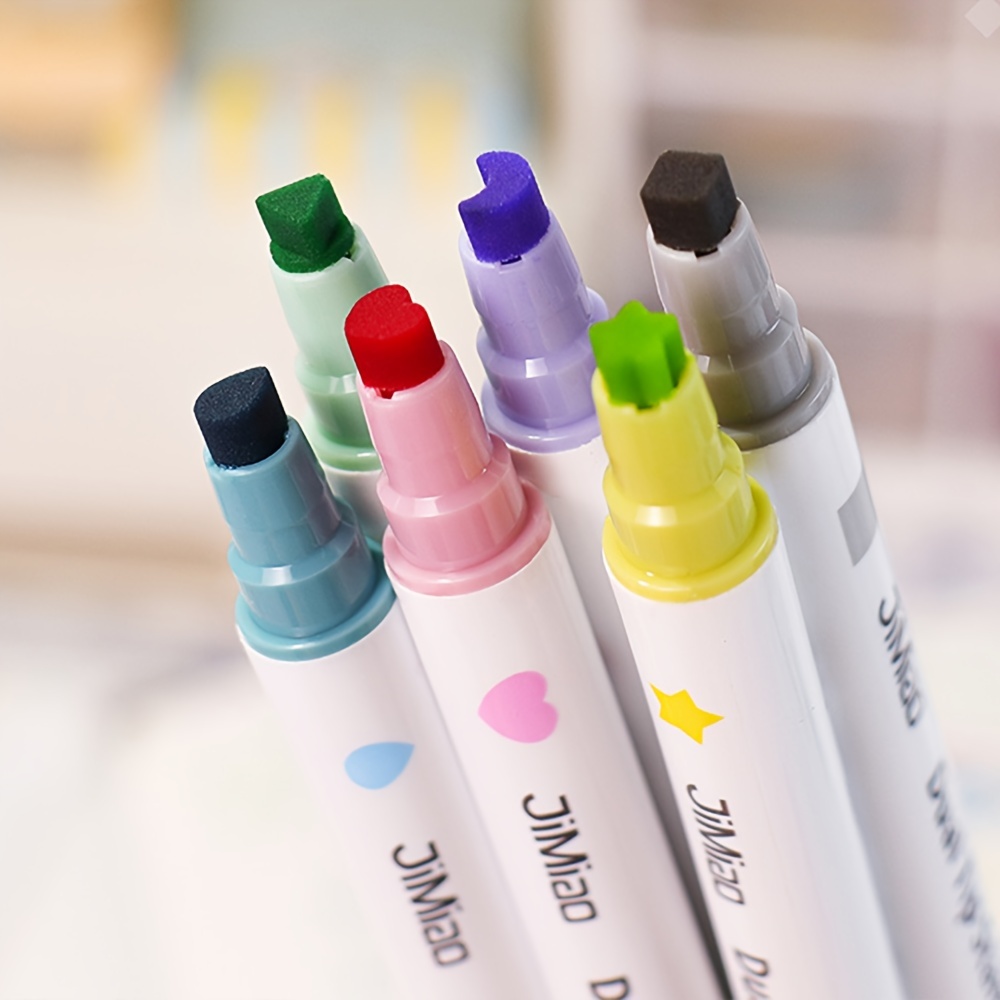 Dot Pens Dual Tip Dot Marker Pens Highlighter Pens Linear - Temu