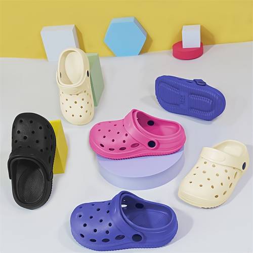 Casual Solid Color Breathable Clogs For Boys And Girls, Quick Drying Lightweight Anti Slip Clogs For Indoor Outdoor Shower Beach Pool, All Seasons