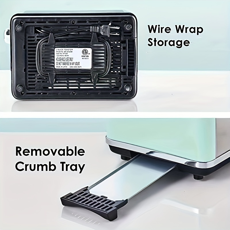 Homasy Toaster 2 Slices 8 Toast Settings, Slide-Out Crumb Tray, 2 Slice  Extra Wide Slots,Led Dislay 