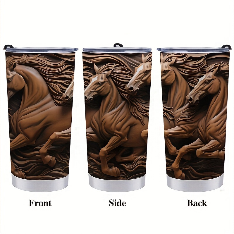 Just A Girl Who Loves Horses Insulated Tumbler With Handle - Temu