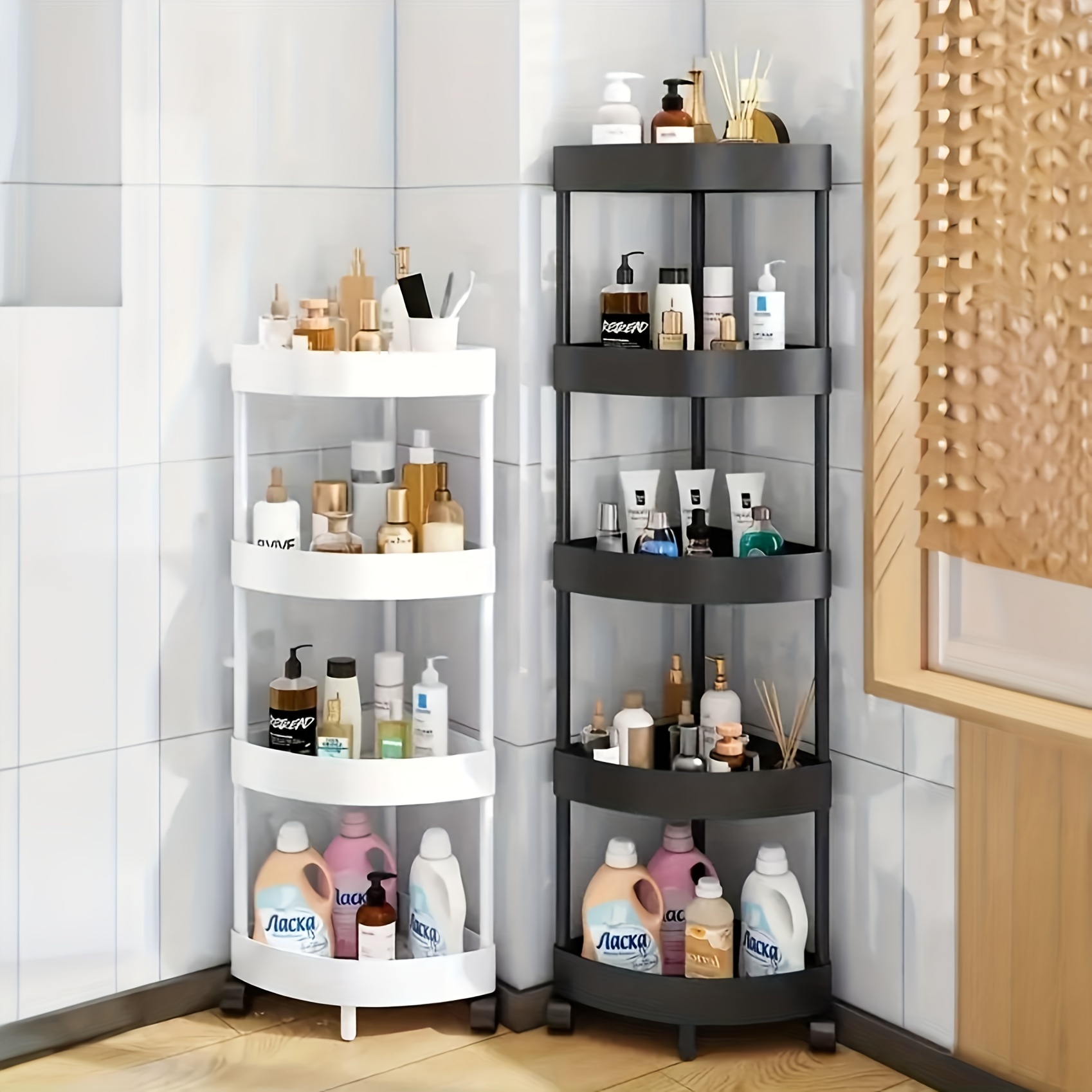 2 5 Layers Corners Storage Rack Easy To Assemble Standing - Temu