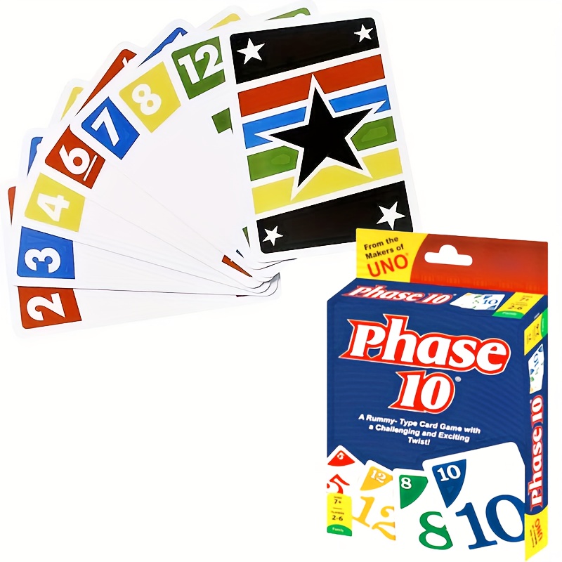 Mattel Card Game Phase 10 A rummy type with a challenging and