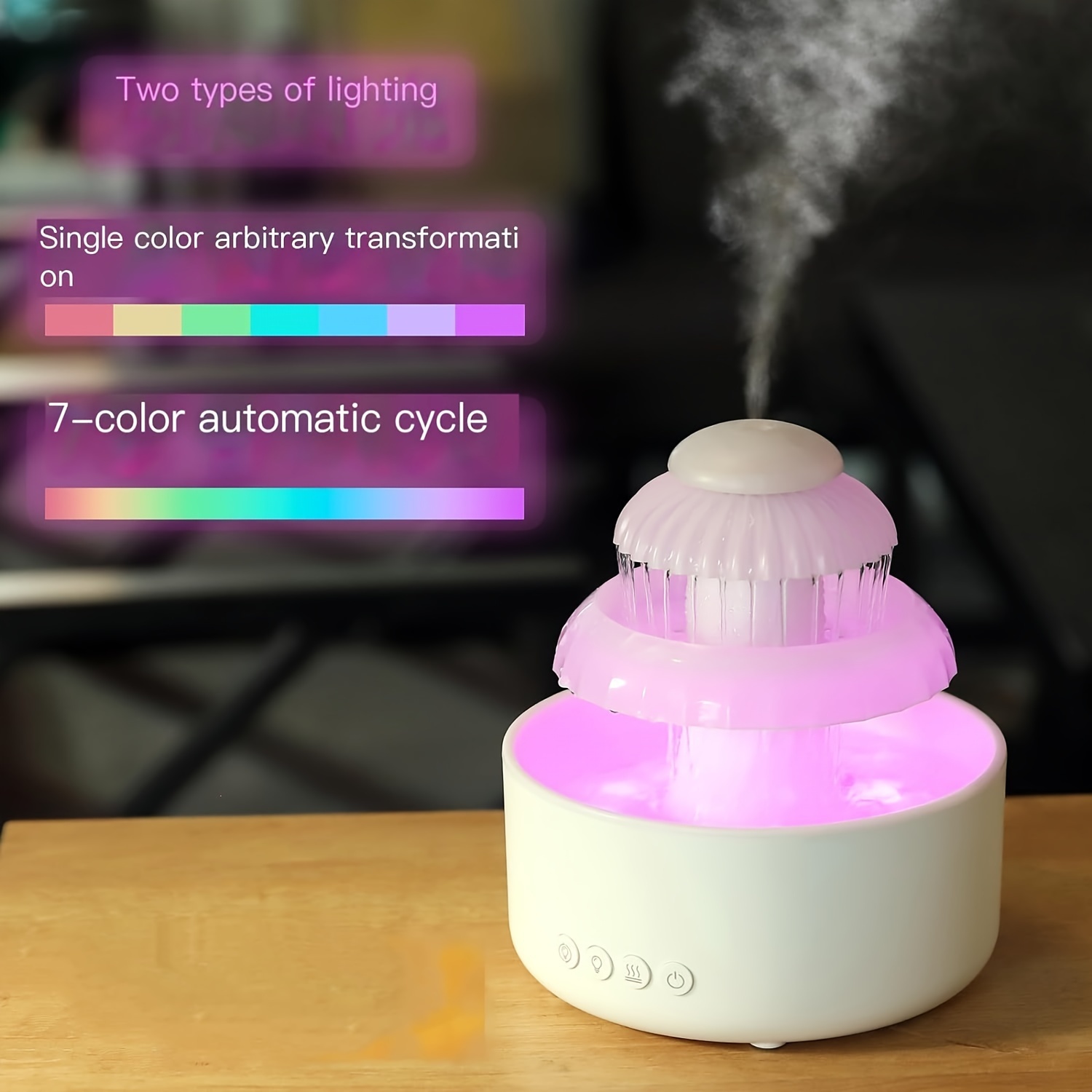 Humidificateur à brume fraîche -mini humidificateur portable avec lumières  LED, humidificateur d'air portable USB Ultra-silencieux, adapté a