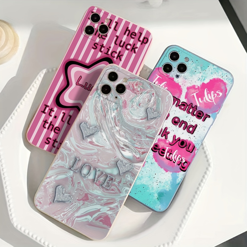 Compatible with iPhone 7 Plus iPhone 8 Plus Case Cute Heart Pattern Case  with Lu