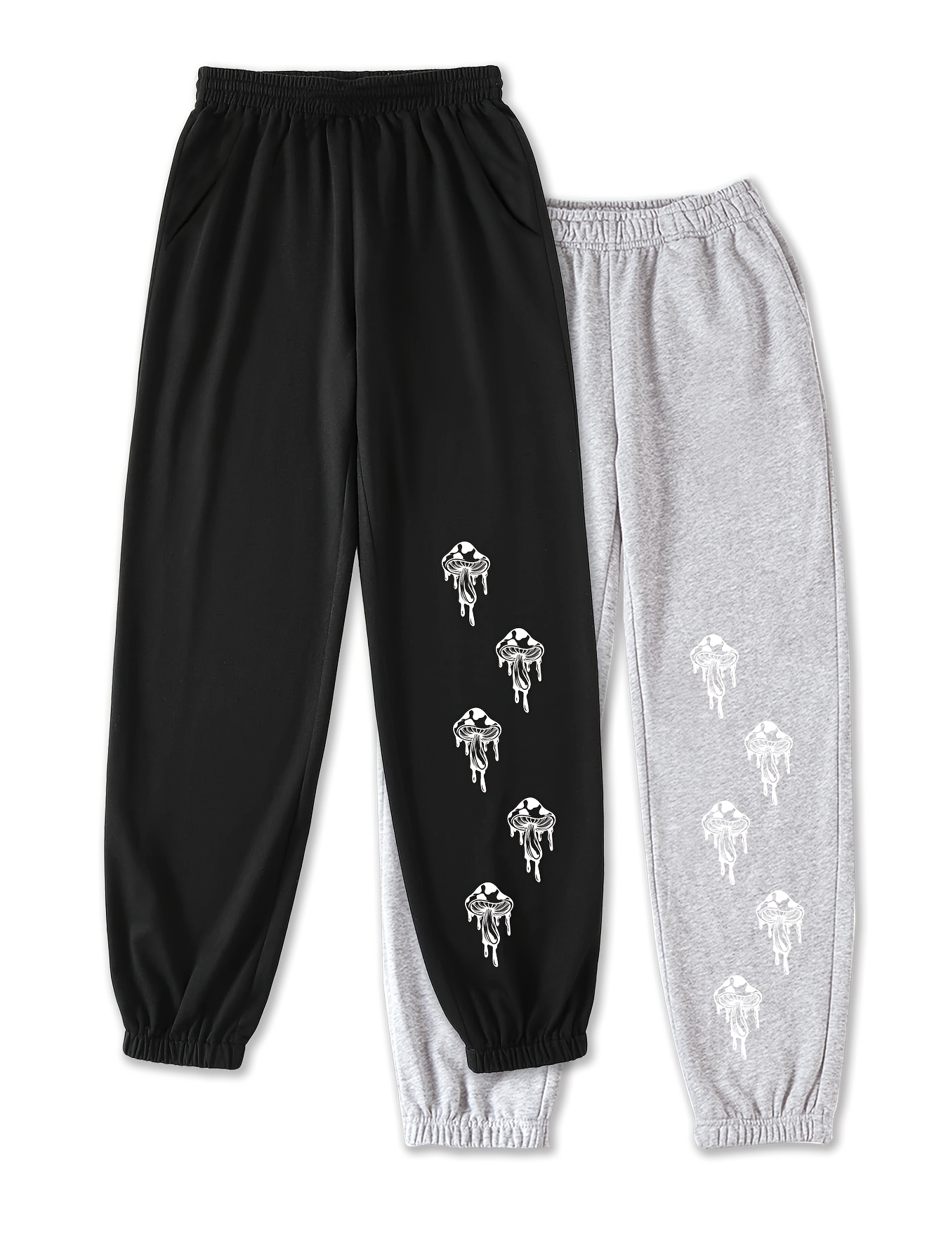 Cartoon Butterfly Graphic Sweatpants Girls High Waisted - Temu