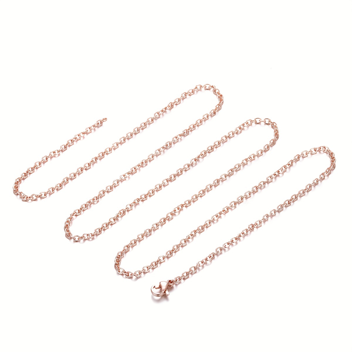 Rose Gold plated Link Chain 304 Stainless Steel Chain - Temu