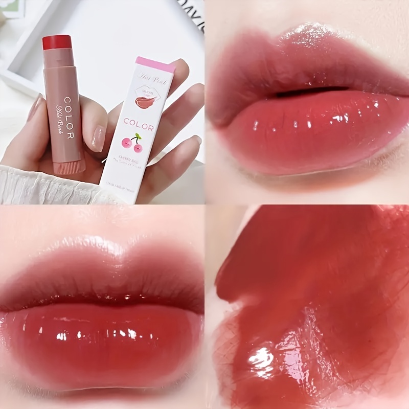 haipink tinted moisturizing lip balm lipstick nourishing hydrating fade lip lines anti dry cracking daily natural gloss for dry lips reduce lip lines details 1