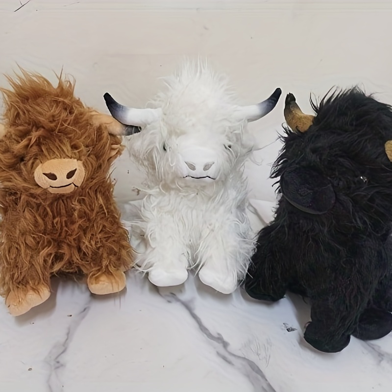 Simulation Highland Cow Family Plush Toys Highland Cow With - Temu United  Arab Emirates