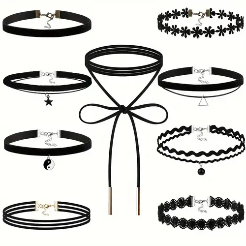  K&Q 56 PCS Choker Necklace, Classic Colorful Gothic Collar  Choker Necklace And Black Cute Lace Velvet Choker Necklace Set for Girls  and Women : Clothing, Shoes & Jewelry